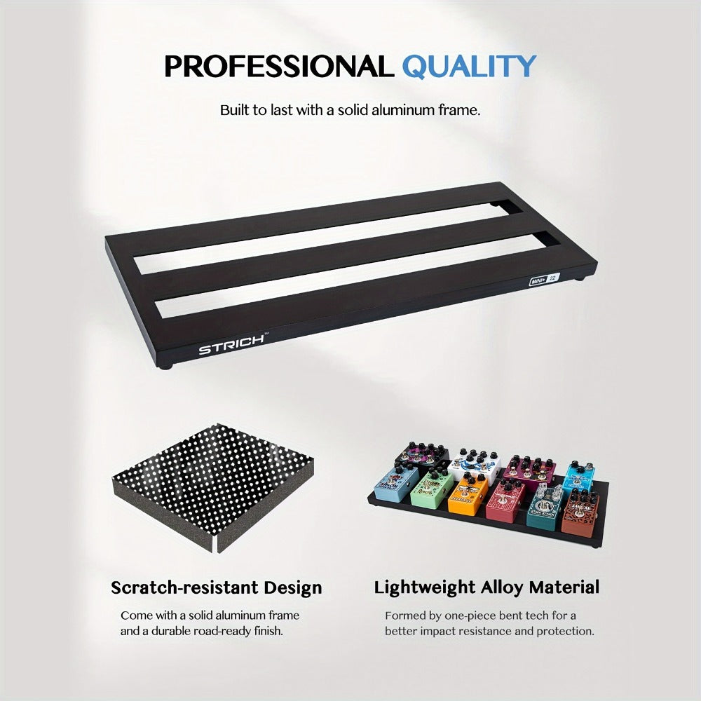 Guitar Pedalboard, 22 Inches for Organizing And Carrying Guitar Effects Pedals detail image - detail view 4