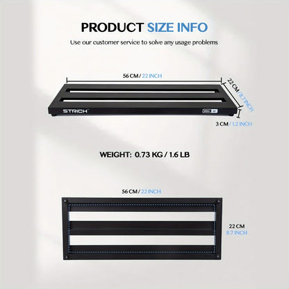 Guitar Pedalboard, 22 Inches for Organizing And Carrying Guitar Effects Pedals detail image - detail view 6
