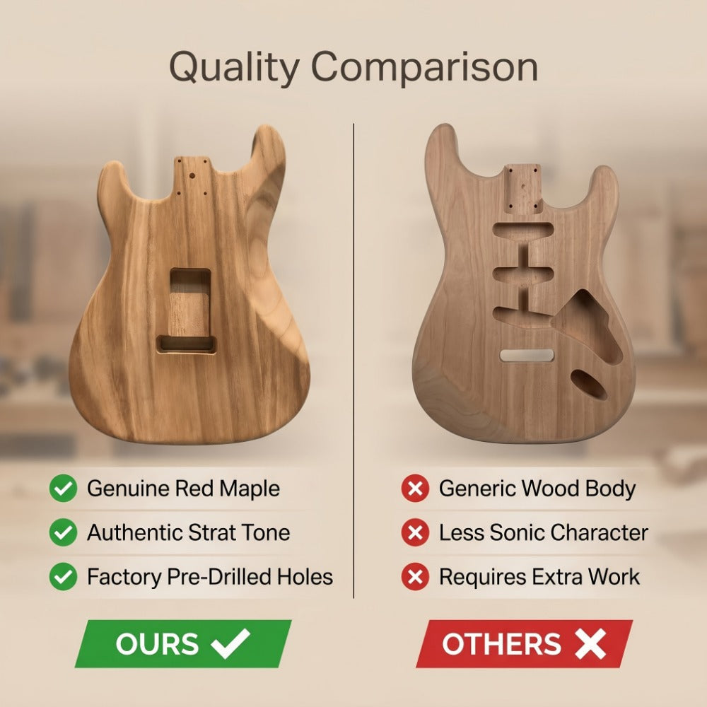 Guitar Stand, 43mm, Solid, Maple, Electric for Holding And Displaying Guitars detail image - detail view 6