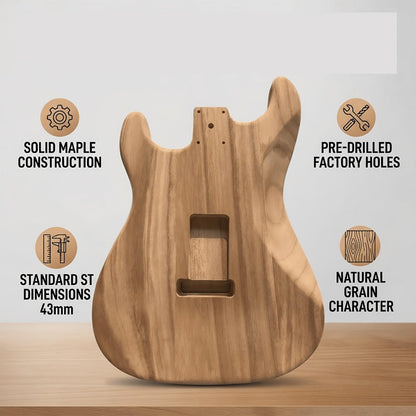 Guitar Stand, 43mm, Solid, Maple, Electric for Holding And Displaying Guitars detail image - detail view 7