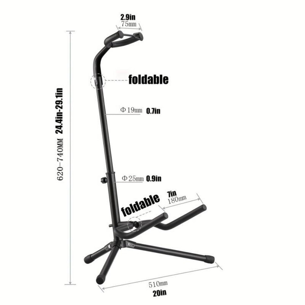 Guitar Stand, Adjustable, Removable, Ergonomic for Holding And Displaying Guitars detail image - detail view 8