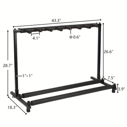 Guitar Stand, Foldable, 2.75 inches, Versatile, Rack for Holding And Displaying Guitars detail image - detail view 3