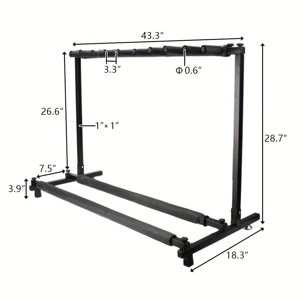 Guitar Stand, Foldable, 2.75 inches, Versatile, Rack for Holding And Displaying Guitars detail image - detail view 8