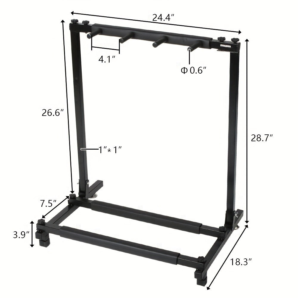 Guitar Stand, Foldable, 2.75 inches, Versatile, Rack for Holding And Displaying Guitars detail image - detail view 9