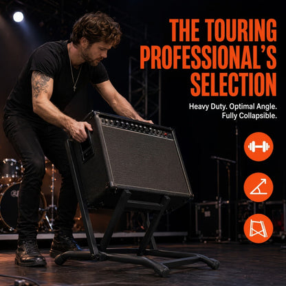 Guitar Stand, Foldable, Amp, Heavy, Duty for Holding And Displaying Guitars detail image - detail view 7