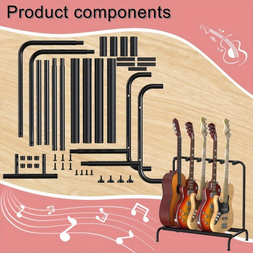 Guitar Stand, Holds, Guitars, Sturdy for Holding And Displaying Guitars detail image - detail view 7