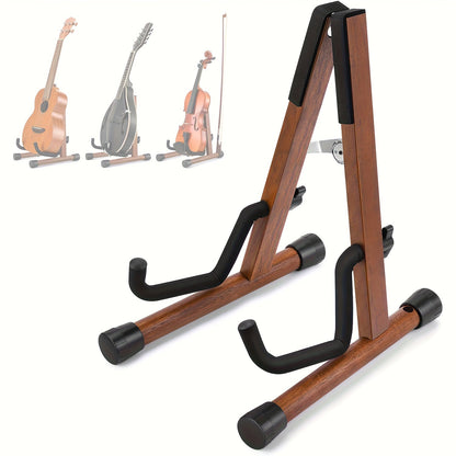 Guitar Stand shown in the Musical Instrument Guitar [Walnut Color] Floor A Rack option