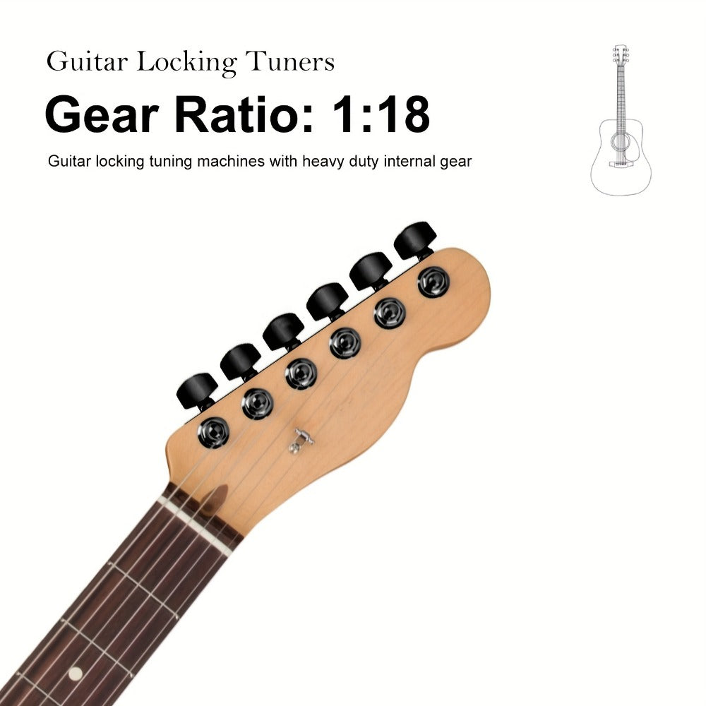 Guitar Tuning Peg Set, 6pcs, 6 pcs, SAPHUE, Premium for Replacing Guitar Tuning Hardware detail image - detail view 10