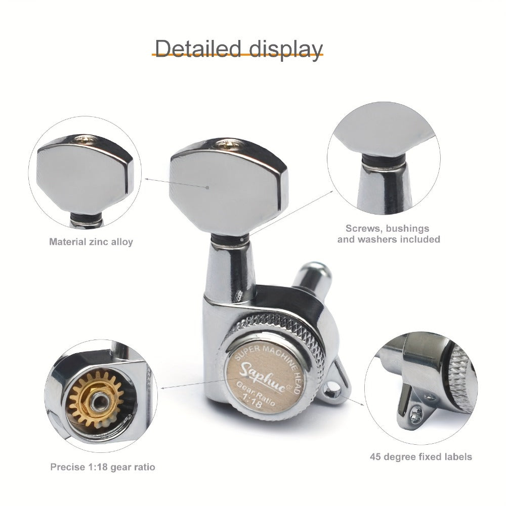 Guitar Tuning Peg Set, 6pcs, 6 pcs, SAPHUE, Premium for Replacing Guitar Tuning Hardware detail image - detail view 17