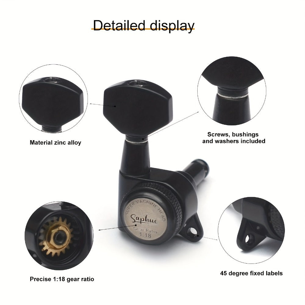 Guitar Tuning Peg Set, 6pcs, 6 pcs, SAPHUE, Premium for Replacing Guitar Tuning Hardware detail image - detail view 20