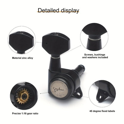 Guitar Tuning Peg Set, 6pcs, 6 pcs, SAPHUE, Premium for Replacing Guitar Tuning Hardware detail image - detail view 20