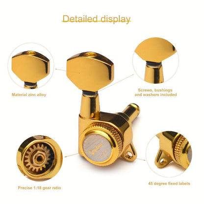 Guitar Tuning Peg Set, 6pcs, 6 pcs, SAPHUE, Premium for Replacing Guitar Tuning Hardware detail image - detail view 4