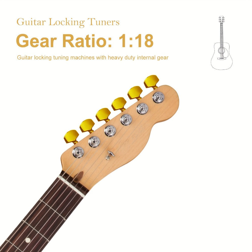 Guitar Tuning Peg Set, 6pcs, 6 pcs, SAPHUE, Premium for Replacing Guitar Tuning Hardware detail image - detail view 6