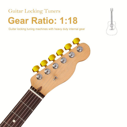 Guitar Tuning Peg Set, 6pcs, 6 pcs, SAPHUE, Premium for Replacing Guitar Tuning Hardware detail image - detail view 6