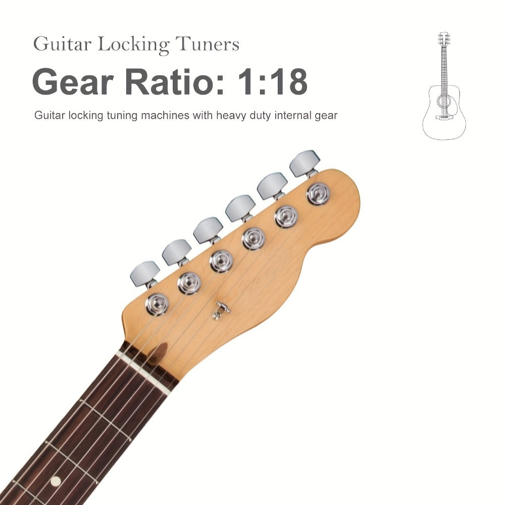 Guitar Tuning Peg Set, 6pcs, 6 pcs, SAPHUE, Premium for Replacing Guitar Tuning Hardware detail image - detail view 8