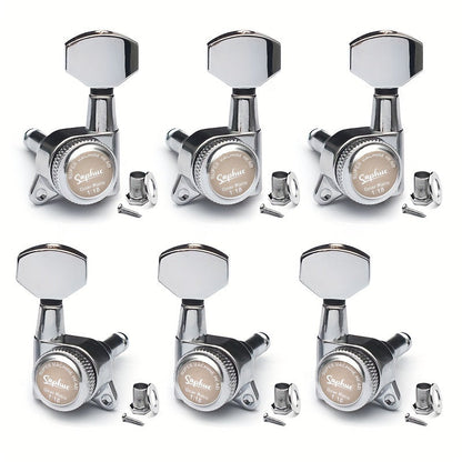 Guitar Tuning Peg Set shown in the Silvery 3 Left 3 Right option