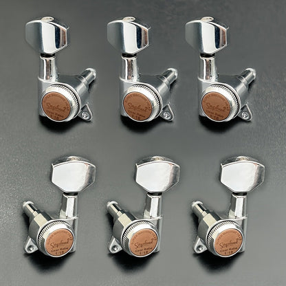 Guitar Tuning Peg Set shown in the Silvery 3 Right 3 Left option