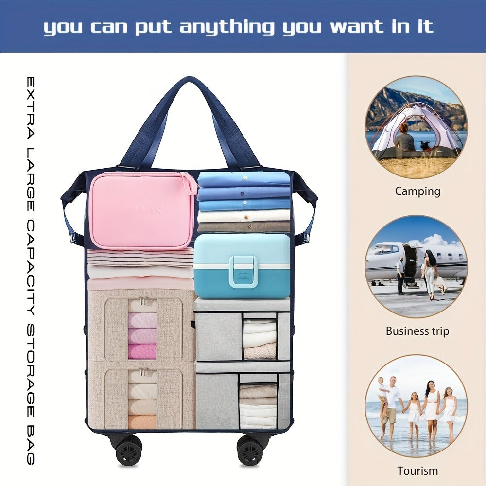 Gym Duffel Bag – Expandable, Spinner Wheels, for Travel – detail view 16