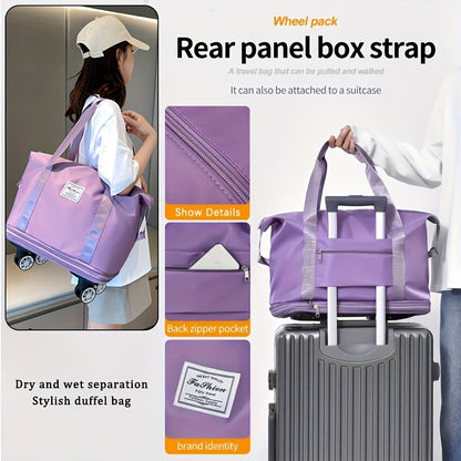Gym Duffel Bag – Nylon, Spinner Wheels, Expandable, for Travel – detail view 11