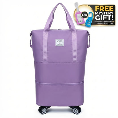 Gym Duffel Bag – Nylon, Spinner Wheels, Expandable, for Travel – detail view 2