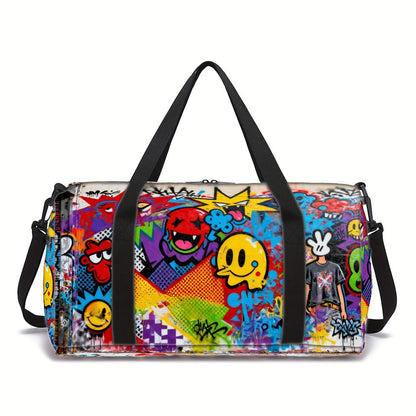 Gym Duffel Bag – Polyester, Adjustable Strap, for Travel – front view - product view 12