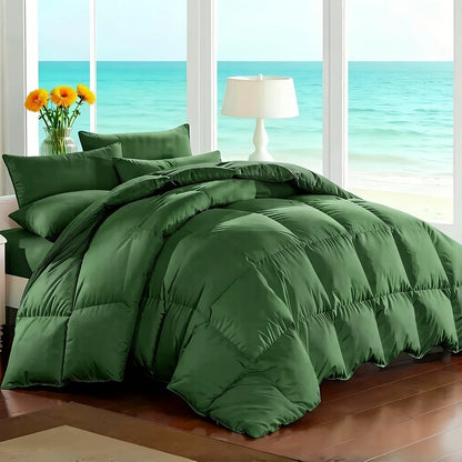 Comforter Set 7-Piece Bed in a Bag Queen King Full Soft Microfiber Down Alternative Comforter Fitted Sheet Flat Sheet Pillow Shams