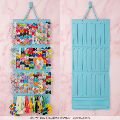 Hair Accessory Organizer - Bow Holder Felt Wall Hanging Storage Bag for Hairpins Bows Clips - product detail view 8