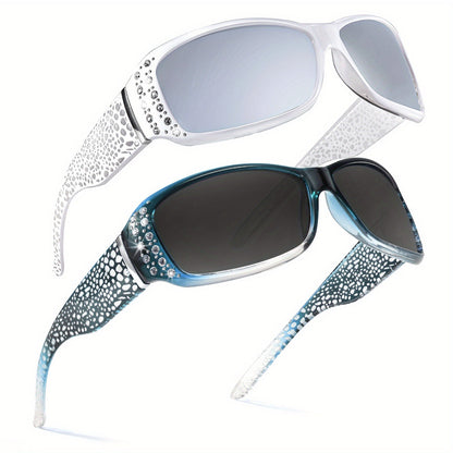 Hair Clips for Women - Rhinestone 2 Pack for Girls White Mirror Crystal Sparkle Barrette Set - product detail view 15