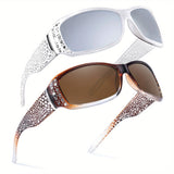 2PC White Mirror & Gra Brown