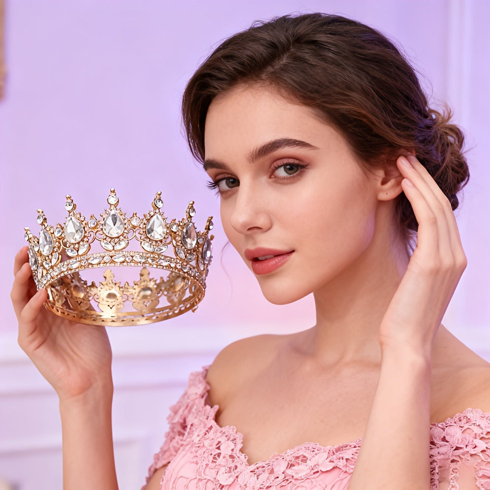 Hair Clips for Women - Rhinestone Crown Clip Set 2pcs - Luxury Princess Tiara Accessories for - product detail view 4