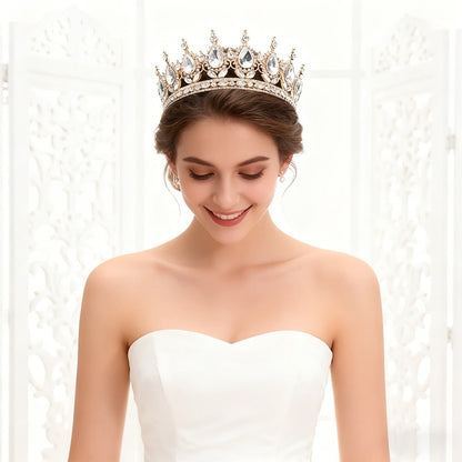 Hair Clips for Women - Rhinestone Crown Clip Set 2pcs - Luxury Princess Tiara Accessories for - product detail view 6