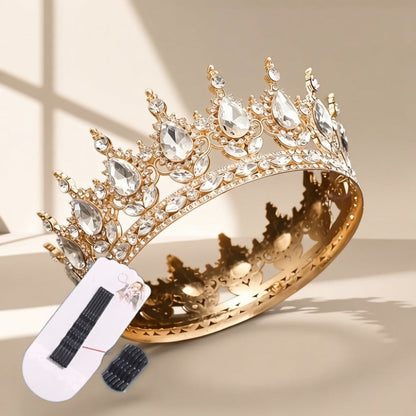 Hair Clips for Women - Rhinestone Crown Clip Set 2pcs - Luxury Princess Tiara Accessories for - product detail view 7