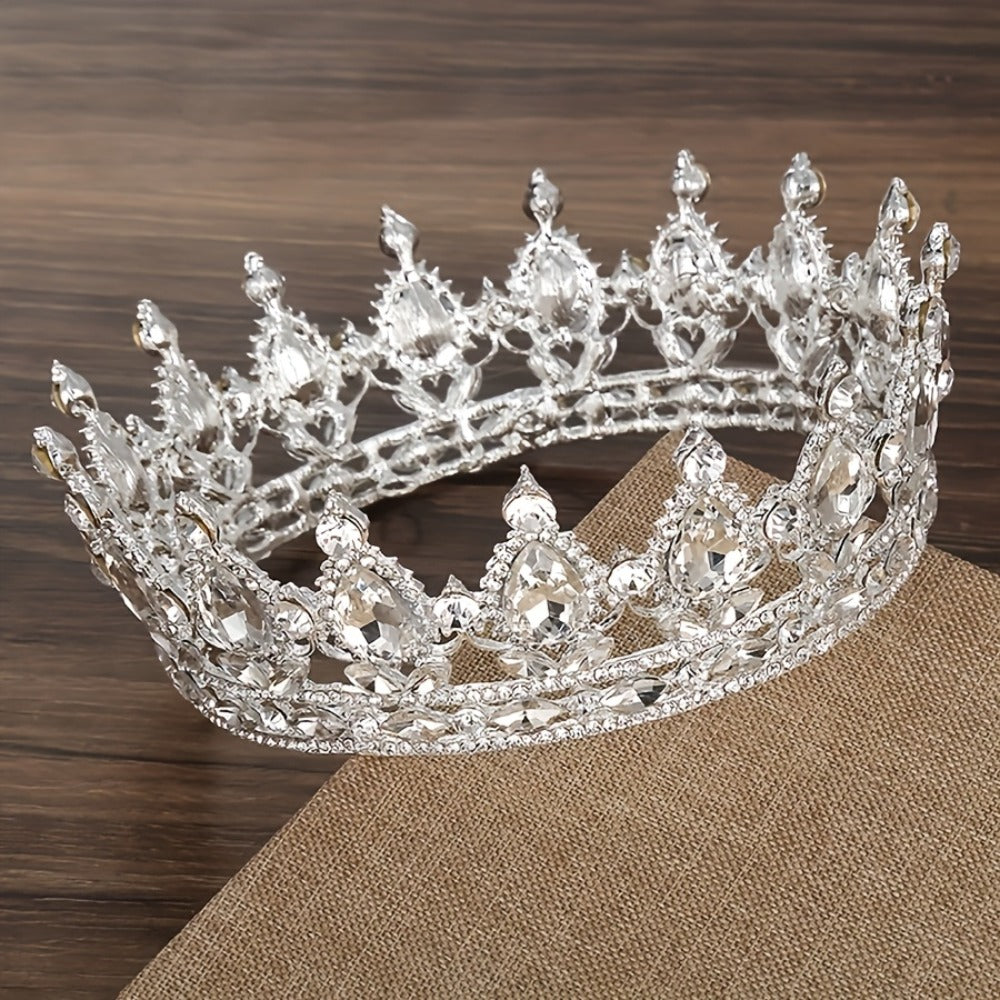 Hair Clips for Women - Rhinestone Crown Clip Set 2pcs - Luxury Princess Tiara Accessories for - product detail view 8