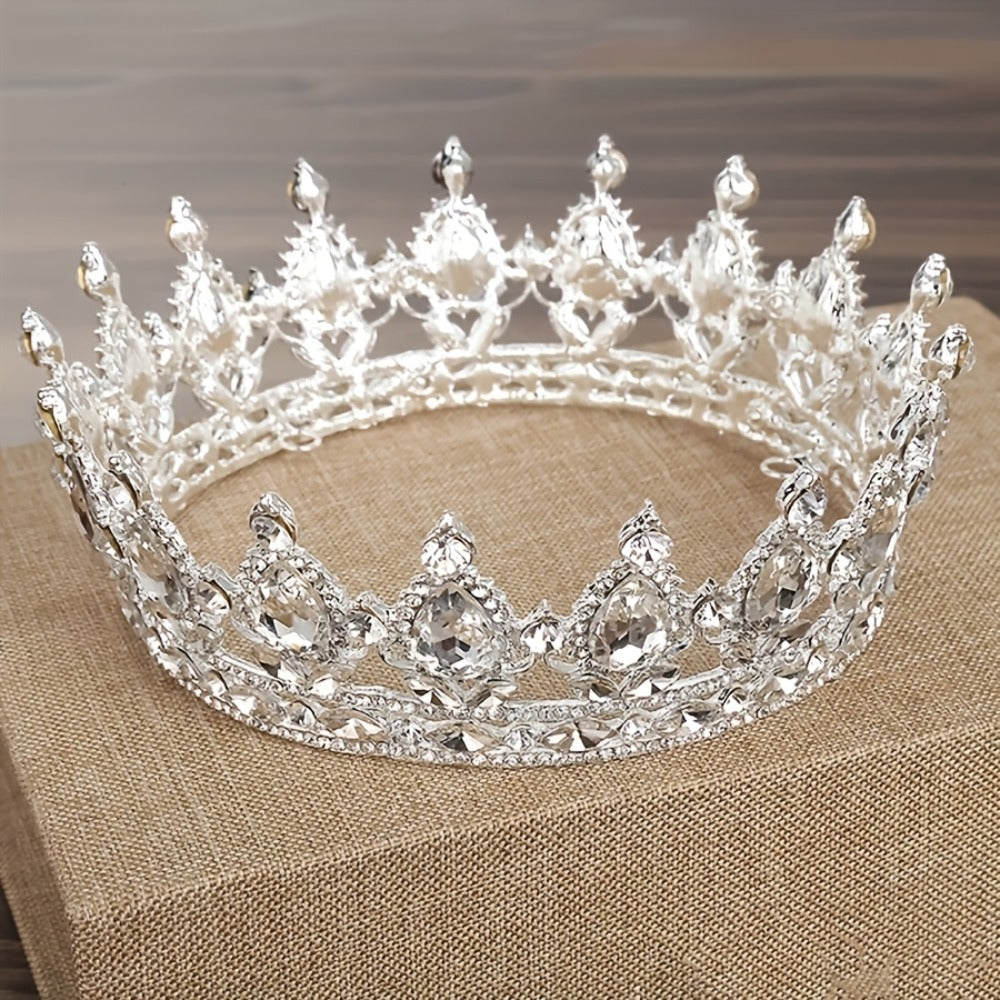 Hair Clips for Women - Rhinestone Crown Clip Set 2pcs - Luxury Princess Tiara Accessories for - product detail view 9