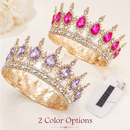 Hair Clips for Women - Rhinestone Crown Clip Set 2pcs - Luxury Princess Tiara Accessories for - product detail view 12