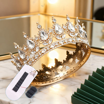 Hair Clips for Women - Rhinestone Crown Clip Set 2pcs - Luxury Princess Tiara Accessories for - product detail view 13