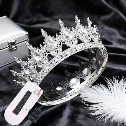 Hair Clips for Women - Rhinestone Crown Clip Set 2pcs - Luxury Princess Tiara Accessories for - product detail view 14