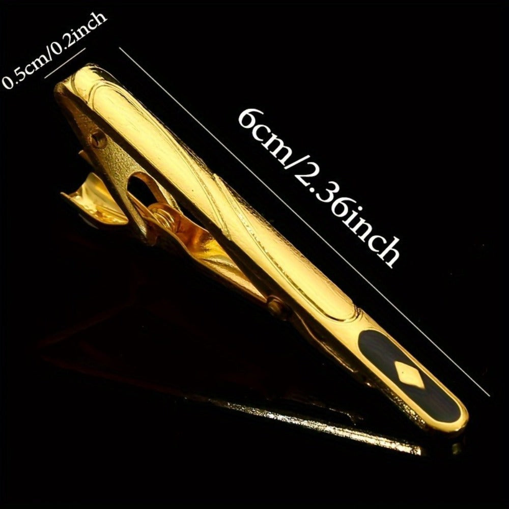 Hair Clips for Women - Tie Set 9pcs Men's Business Suit Accessories - Luxury Fashion Tie Bar Gift - product detail view 4
