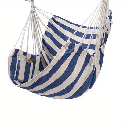 Hammock Chair shown in the Blue And White option
