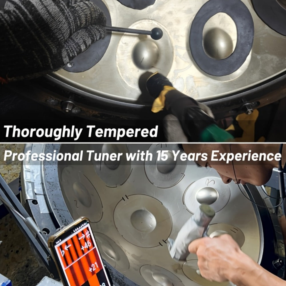 Hand Drum, 440Hz, 22 Inch, Notes, Handpan for Rhythm Practice detail image - detail view 4