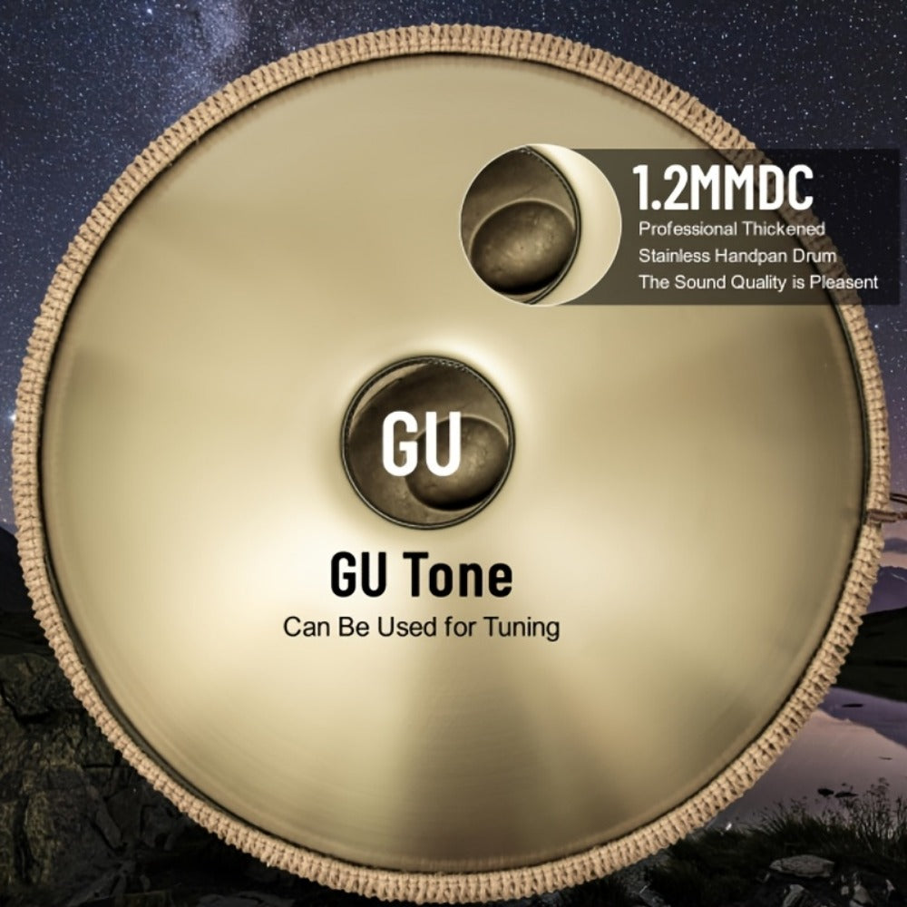 Hand Drum, 440Hz, 22 Inch, Notes, Handpan for Rhythm Practice detail image - detail view 7