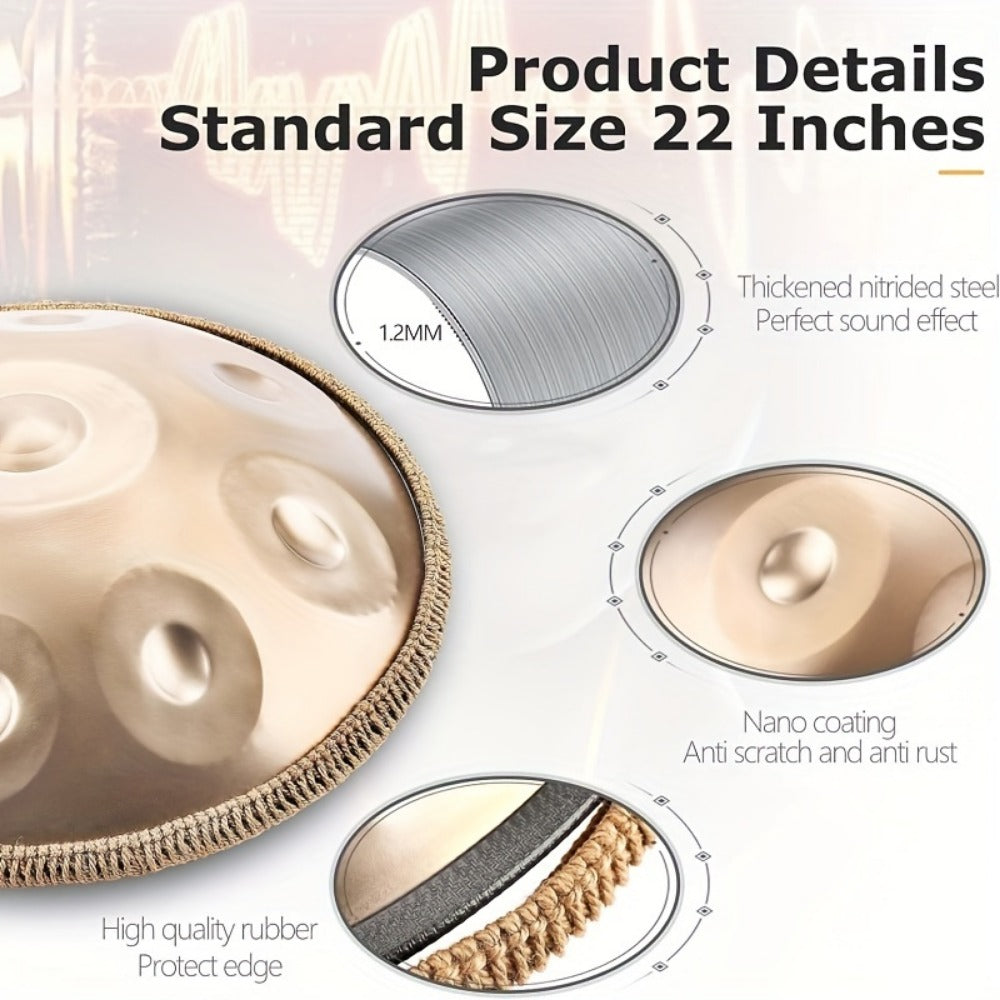 Hand Drum, 440Hz, 440 Hz, 22-Inch, Minor, Kurd for Rhythm Practice detail image - detail view 3