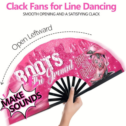 Hand Fan - Folding for Line Dancing Decorative Flapping for Props, Home Decoration & - product detail view 4