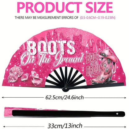 Hand Fan - Folding for Line Dancing Decorative Flapping for Props, Home Decoration & - product detail view 6