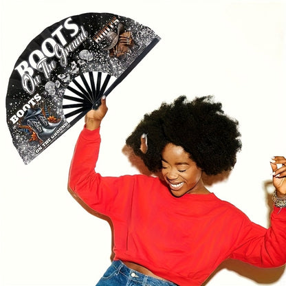 Hand Fan - Folding for Line Dancing Decorative Flapping for Props, Home Decoration & - product detail view 11