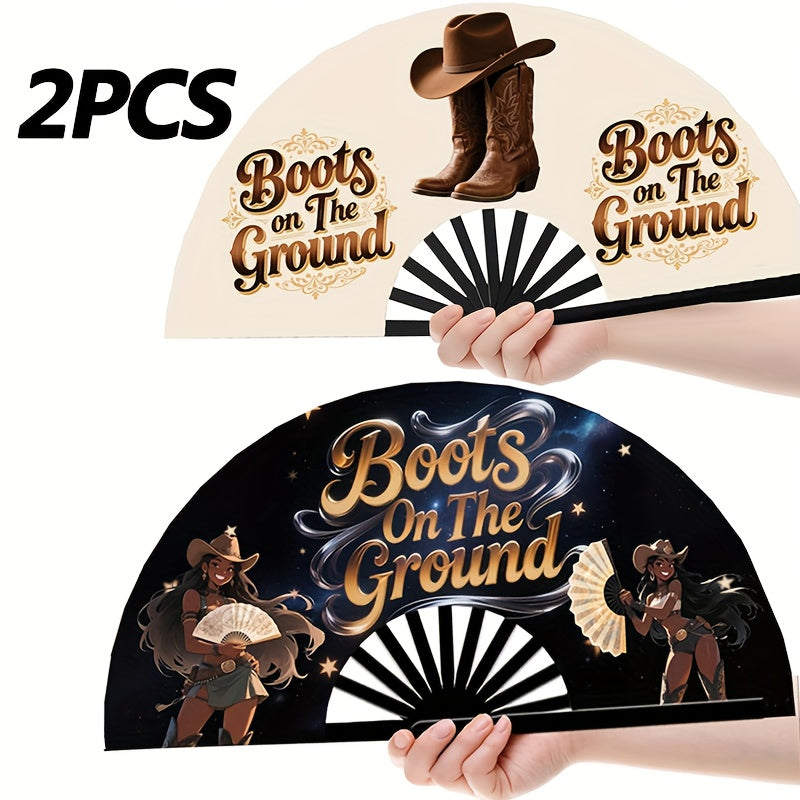 Hand Fan - Folding for Line Dancing Decorative Flapping for Props, Home Decoration & - product detail view 19