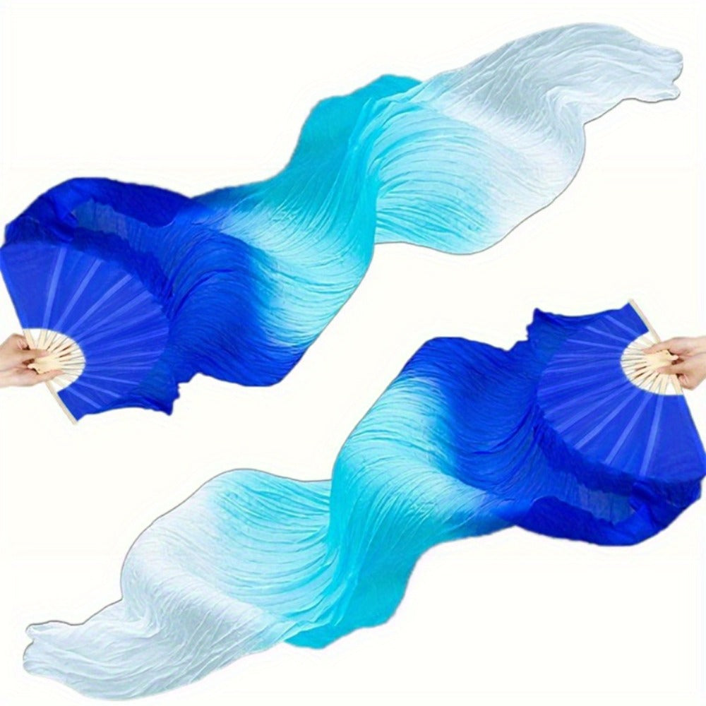 Hand Fan - Folding Set of 2 - 4 Colors Available, Portable for Dance Events Raves - product detail view 14
