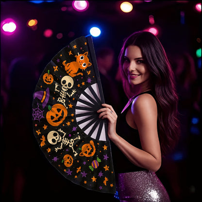 Hand Fan - Glow 13-Inch Blue Neon Glow - Water-Resistant, Extremely Bright, Perfect - product detail view 9
