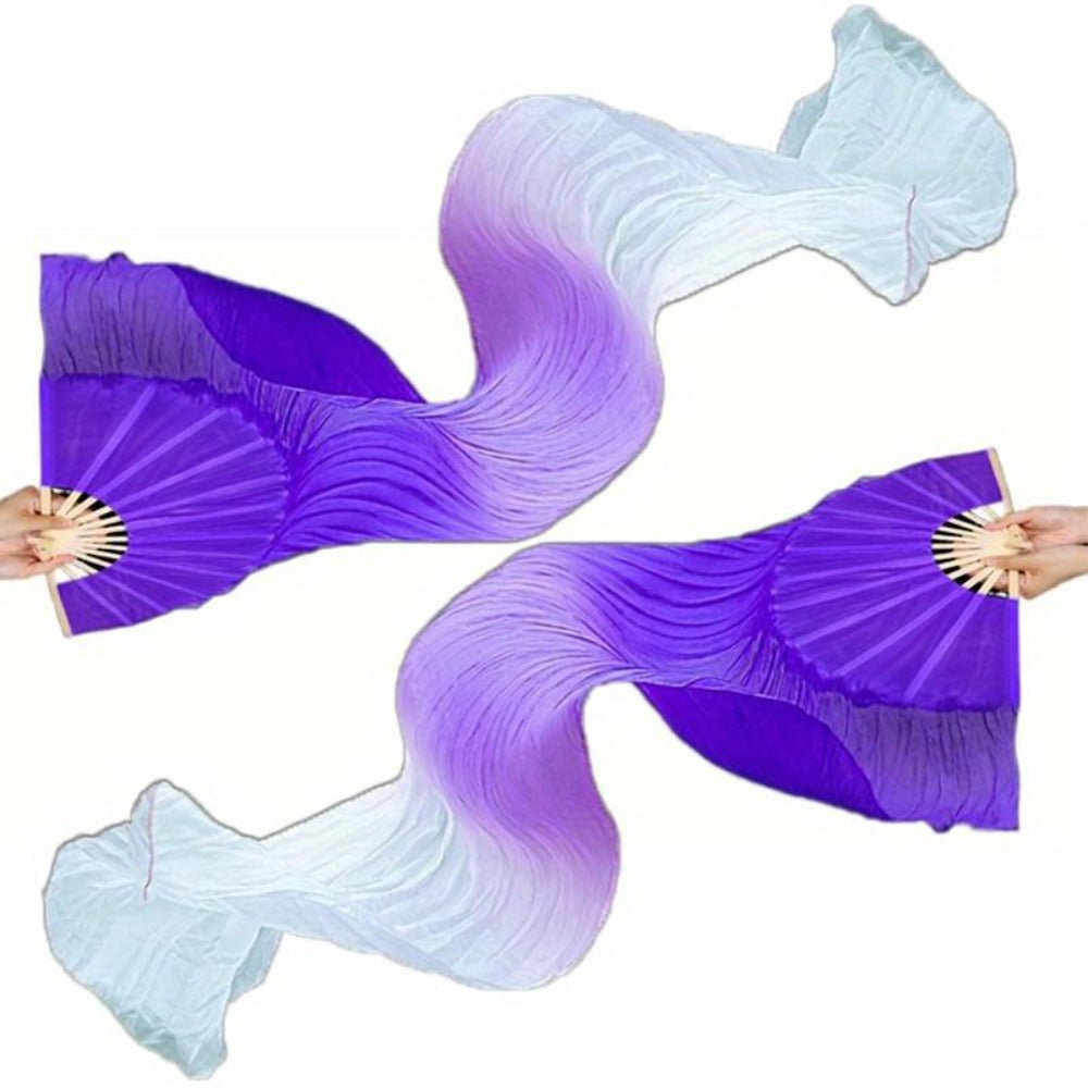 Hand Fans - Folding Dance 2 Pack - Women's for Carnival Performance Summer, 4 Colors - product detail view 6