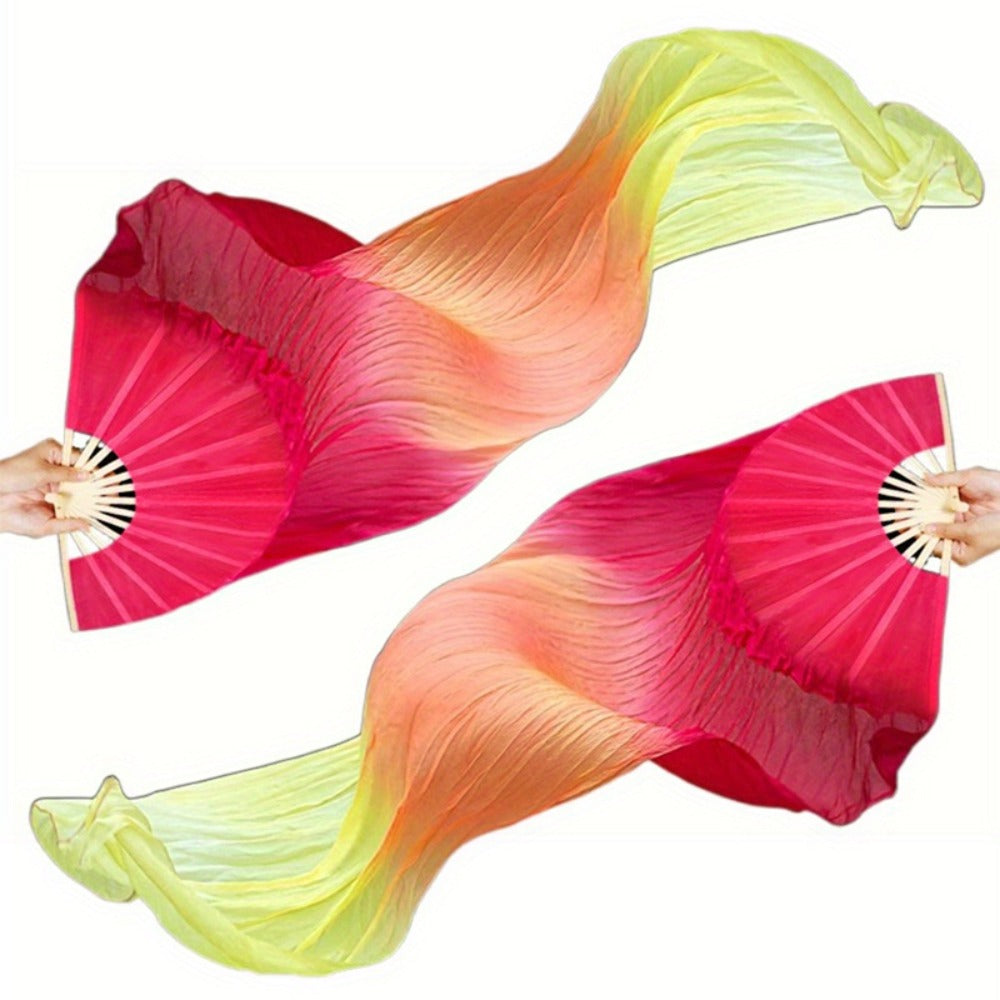 Hand Fans - Folding Dance 2 Pack - Women's for Carnival Performance Summer, 4 Colors - product detail view 18